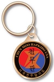 Custom Metal Key Tag, Gold Plated, Dimensional Full Color Image