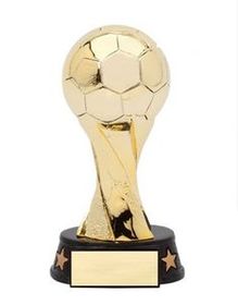 Custom Gold Soccer Spiral Resin Award (9")