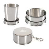 Custom Stainless Steel Travel Folding Collapsible Cup - 140 Ml, 2 1/2