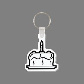 Custom Key Ring & Punch Tag - Cake With 1 Candle