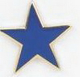 Custom Blue Star Stock Cast Pin