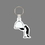 Custom Key Ring & Punch Tag - Penguin Waiter Tag W/ Tab, Price/piece