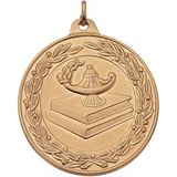 Custom Lamp of Learning w/ Wreath Border J Series Medal (2