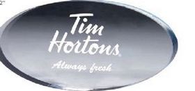 Custom Clear Oval Paper Weight (4"x 2 1/2"x 3/8") Laser Engraved