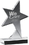 Custom Clear Standing Star Award (5"x 7"x 3/4") Laser Engraved, Price/piece