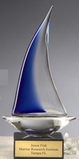Custom Sail Boat Glass Art Award (13