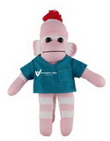 Custom Pink Sock Monkey (Plush) in Scrub Shirt 16