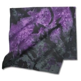 Custom Amethyst Purple/ Black Tie Dye Bandanna 22x22 (Printed), 22