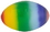 Custom Rainbow Football Squeezies Stress Reliever, 3.25" L x 2" W, Price/piece