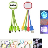Custom 3-in-1 Charger Cable with LED light, 6