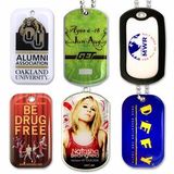 Custom Litho 4-Color Process Printed Dog Tag on Stainless Steel
