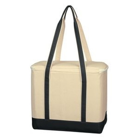Custom Large Cotton Canvas Cooler Bag, 17" W x 13" H x 8" D
