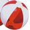 Custom 12" Inflatable Translucent Red and White Beach Ball, Price/piece