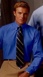 Custom Blue / White Men's Long Sleeve Executive Button Down Shirt