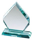 Blank Premium Jade Glass Arrowhead Award Mounted on Glass Base (6 1/2