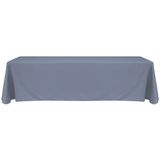 8' Blank Solid Color Polyester Table Throw - Charcoal