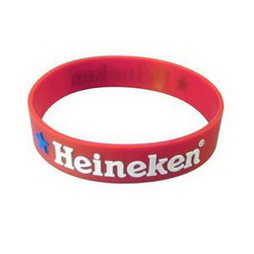 Custom 1" Embossed Printed Solid Color Silicone Wristbands