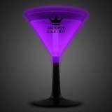 Custom 9 Oz. Glow Martini Glass - Purple