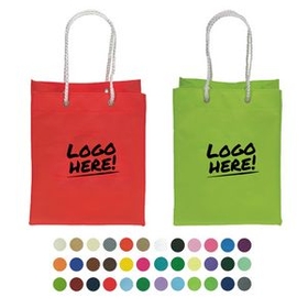 Custom Non-woven Grocery Shopping Bag With Polyester Rope handles, 7 /12" L x 9" H