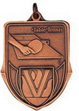 Custom 100 Series Stock Medal (Table Tennis) Gold, Silver, Bronze