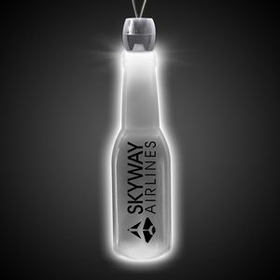 Custom 24" White Round Bottle Light-Up Pendant Necklace