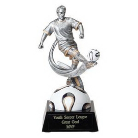 Custom 6 3/4" Soccer Trophy w/Male Player