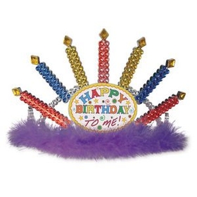 Custom Plastic Light-Up Happy Birthday Tiara