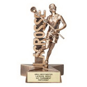 Custom Resin Female Lacrosse Trophy (7")