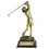 Custom Electroplated Antique Brass Female Golfing Trophy (12 1/2"), Price/piece