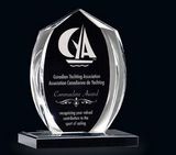 Custom Black & Clear Spinnaker Acrylic Award (7.75