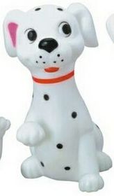 Custom Little Rubber Dalmatian Dog w/ Raised Paw Toy
