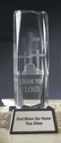 Custom 3D Cross Optical Crystal Award (2