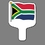 Custom Hand Held Fan W/ Full Color Flag Of South Africa, 7 1/2" W x 11" H, Price/piece