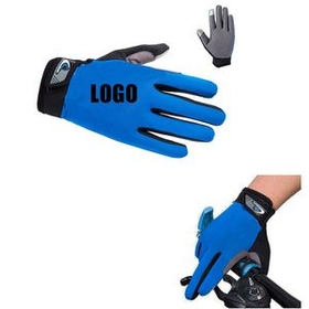 Custom Cycling Sports Gloves/ Full Finger Bike Gloves, 8.4" L x 5.5" W