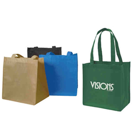 Custom Non-Woven Eco Friendly Shopping Tote Bag (12-1/4"x13-1/4"x8")