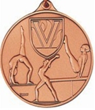 Custom 400 Series Stock Medal (Female Gymnastics) Gold, Silver, Bronze