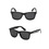 Custom Classic 80's Vintage Style Retro Black Mirror Lens Sunglasses, Price/piece