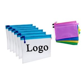Custom Netting Surface Document File Holder Zipper Bag, 10 1/4" L x 17 3/4" W