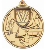 Custom 400 Series Stock Medal (Male Gymnastics) Gold, Silver, Bronze