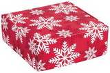 Blank Red & White Snowflakes Decorative Mailer - 8 x 8 x 3, 8