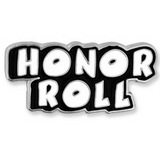Blank Honor Roll Word School Pin, 1 1/4