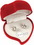 Custom Cubic Zirconia Earrings w/ Heart Case, Price/piece