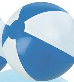 Custom 24" Inflatable Light Blue & White Beach Ball