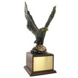 Custom Brass Electroplated Eagle Trophy w/2