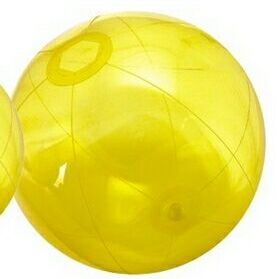 Blank 9" Inflatable Translucent Yellow Beach Ball