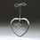 Custom Heart Shaped Crytal Ornament, 3" W X 3" H X 1/4" D, Price/piece