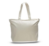 Custom Canvas Zipper Tote Bag, 20