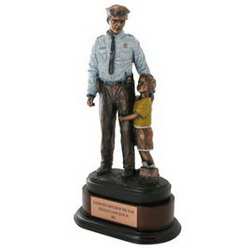 Custom Painted Police Officer & Child Trophy (12")