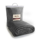 Blank Cloud Mink Touch Throw (Cinder Gray), 60
