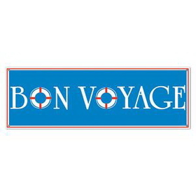 Custom Bon Voyage Fringe Banner, 5' L x 21" W
